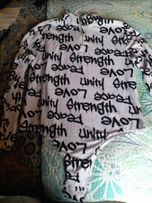 Poof NY Body Suit 2X Love Peace Strength Unity Nice Preowned Condition