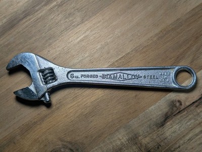 Vintage 6  Adjustable Wrench   ''Diamalloy''   USA