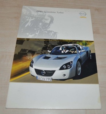2003 Opel Speedster Turbo Press Kit Factory Photo Brochure Prospekt ENG