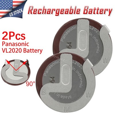 2 Car Key Fob Rechargeable Battery VL2020 3V 90° for BMW E39 E46 E53 E60 E90 Z4