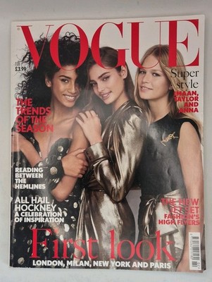 Vogue UK Magazine February 2017 Imaan Hammam Taylor Hill Anna Ewers (1 of 2)