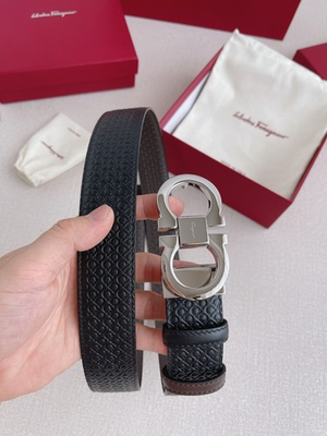 #ad Reversible Black Brown Authentic FERRAGAMO Belt MEN width 3.5cm 1.38inch $99.00