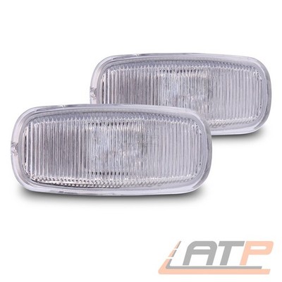 2x BLINKER KOTFLÜGEL OVAL WEIß LINKS RECHTS FÜR AUDI A4 8D B5 BJ 99-01