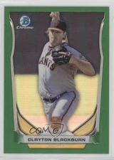 2014 Bowman Draft Top Prospects Chrome Green Refractor /150 Clayton Blackburn