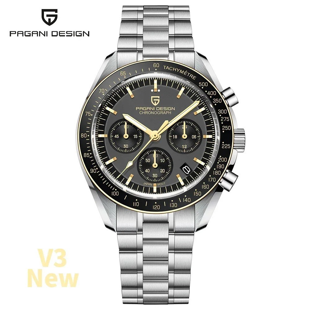 Montres pour hommes à quartz avec chronographe précis et lisible