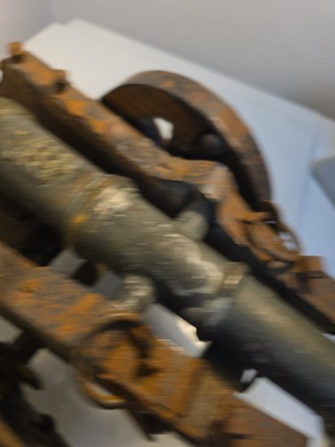 Vintage large cannon figure standing model 50 cm decoration early 70s - Picture 23 of 24