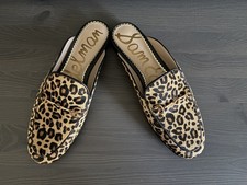 NEW Sam Edelman Tan Leopard Linnie Bit Mules Slides Shoes Women s Size 6 M 160