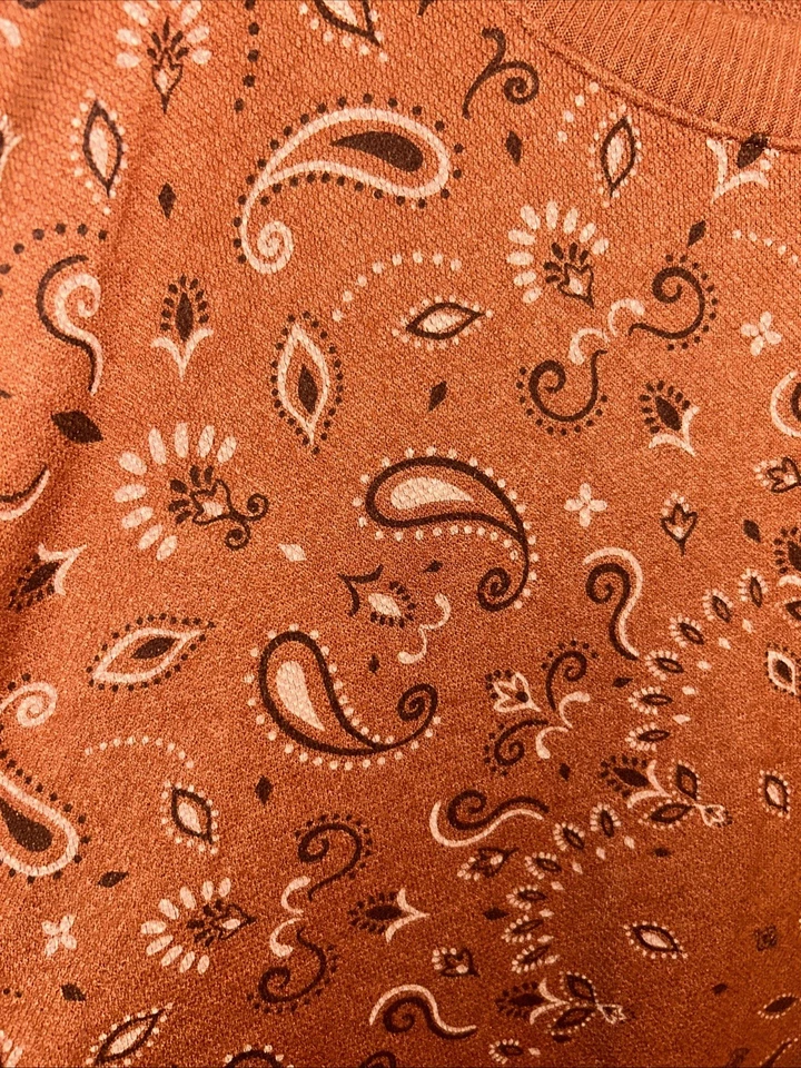 Democracy 女式头巾毛衣锈橙色长袖秋季休闲 3X — 第 3/4 张图片