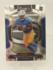 OMARION HAMPTON 2025 SELECT CONCOURSE ROOKIE SILVER PRIZM CHARGERS RC