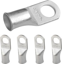 5pcs 2/0 AWG 1/2 Stud Tinned Copper Ring Lugs Battery Cable Ends 00 Gauge