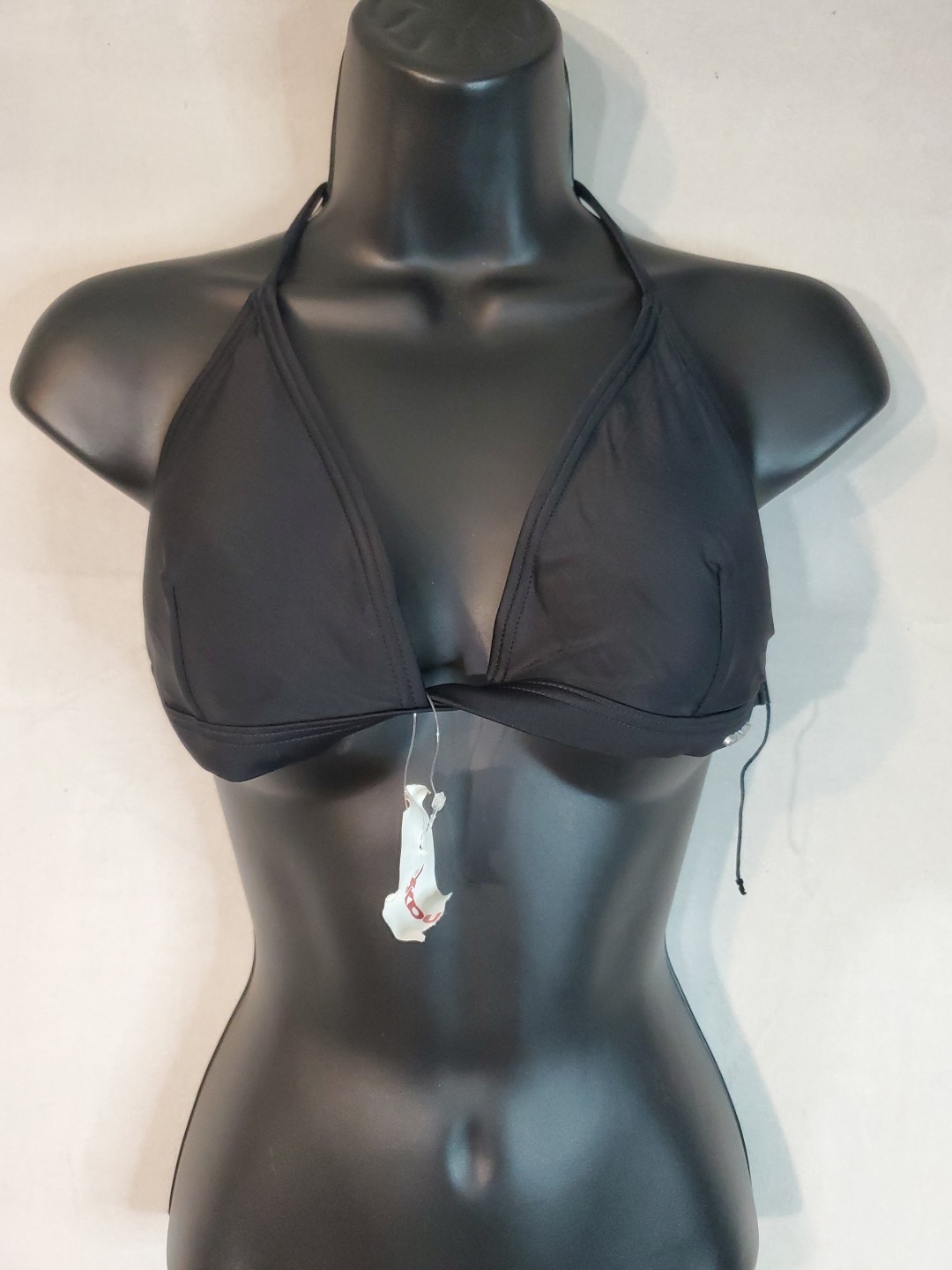 Calvin Klein Women's Swim Bikini Halter Top Black Size Large