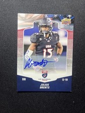 2018 Upper Deck USA Football - Julius Brents #73 Autographs (AU, RC)