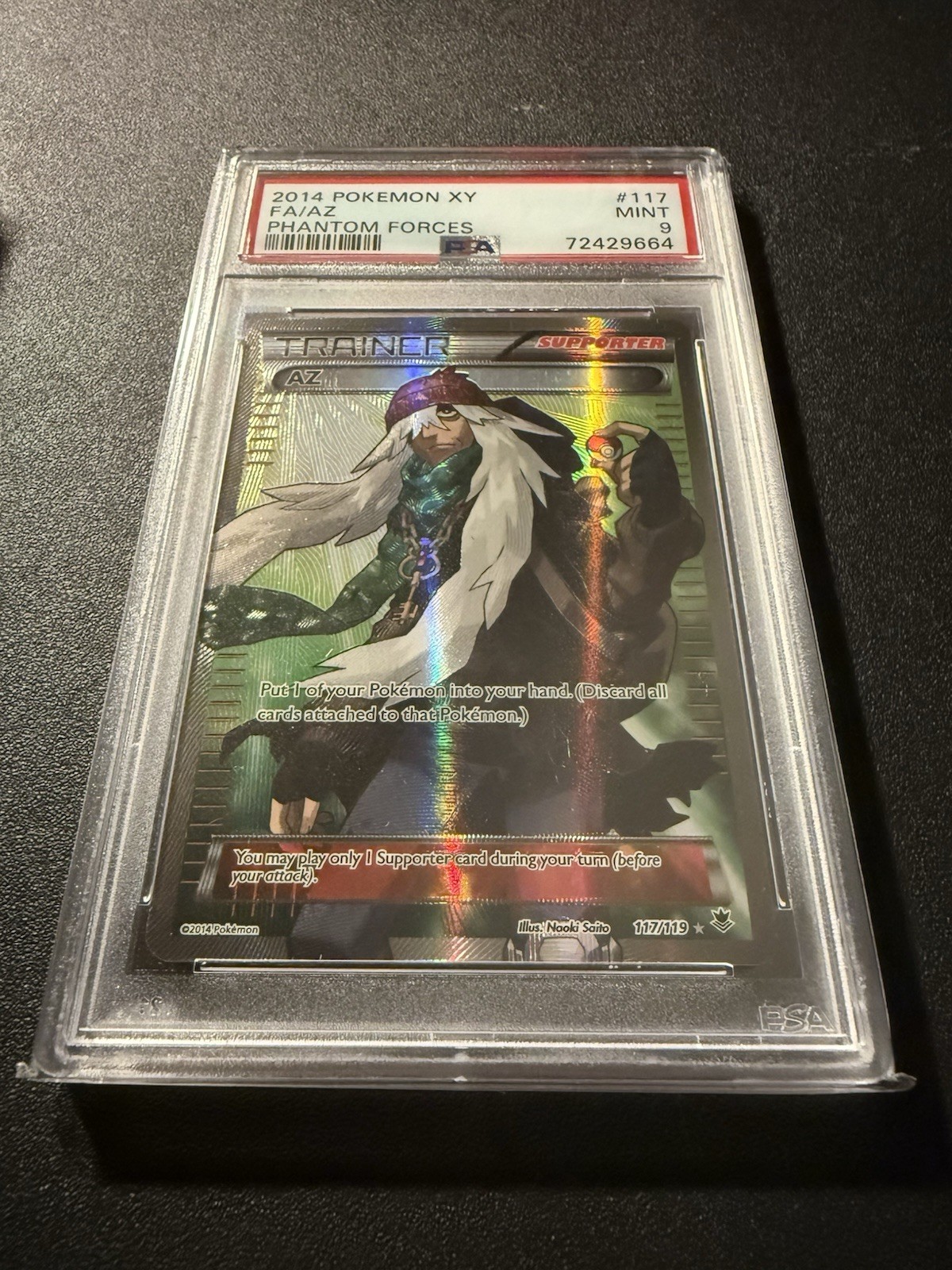 2014 Pokemon XY Full Art AZ #117 Phantom Forces PSA 9 Mint Condition