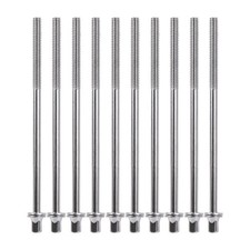 10 Pieces Drum Tight Screw Tension Rods Percussion 1/5 110mm Silver