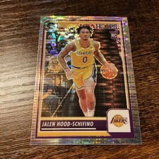 #106 2023-24 NBA Hoops Premium Jalen Hood Schifino Silver Pulsar Rookie RC #19