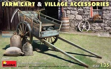 MIA35657 1:35 Miniart Farm Cart & Village Accessories