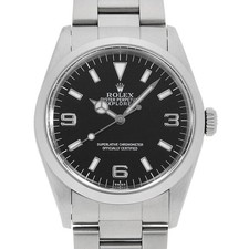 ROLEX Explorer I 14270 black A Number second hand mens