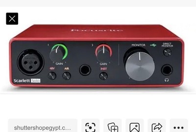 Focusrite Scarlett Solo USB Audio Interface XLR, 1/4'' In, Phantom, Direct Mon