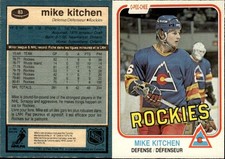 1981-82 O-Pee-Chee SET BREAK #83 Mike Kitchen NMMT
