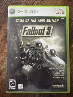 Fallout 3 - Game of the Year Edition (Microsoft Xbox 360, 2009) - CIB TESTED