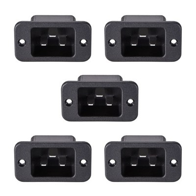 5pcs C20 Panel Mount Plug Adapter AC 250V 16A 3 Pins IEC Inlet Plug