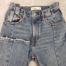 Abercrombie 90s Straight Ultra High Rise Jeans Womens 24 00 Short Light Wash