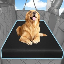 Backseat Dog Bed, Dog Bed for Car Back Seat, 4in Thick PU Leather Pet Bed for...