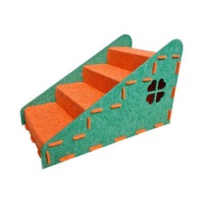 Pet Stairs Indoor Pet Staircase with Cutout Compact Dog Steps for Cats, Elderly