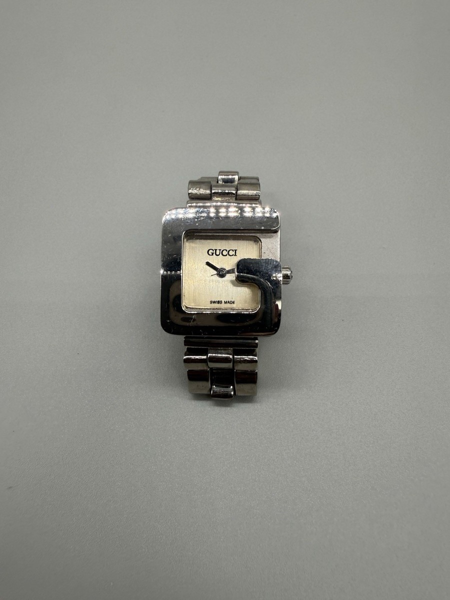 Gucci 3600L Womens Swiss Quartz Stainless Steel Watch Silver wrist