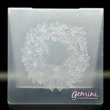 POINSETTIA WREATH Gemini Embossing Folder 6" 6" Holidays Flower Decoration tho42