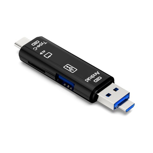 5 in 1 USB 3.0 Type C / USB / Micro USB SD TF Memory Card Reader OTG Adapter - Afbeelding 13 van 29