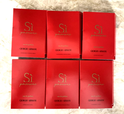 GIORGIO ARMANI SI PASSION EAU DE PARFUM EDP 1.2ml 0.04 oz SPRAY 6 Sample Vials