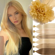 Fusion Keratin Nail U Tip Pre Bonded 100 Remy Human Hair Extensions Thick 150G