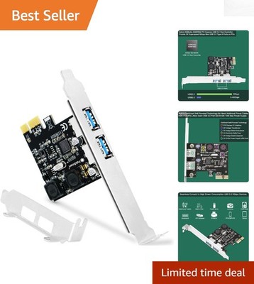 FS-U2S-Pro 2-Port PCIe USB 3.0 Expansion Card - Superior Data Transfer Solution