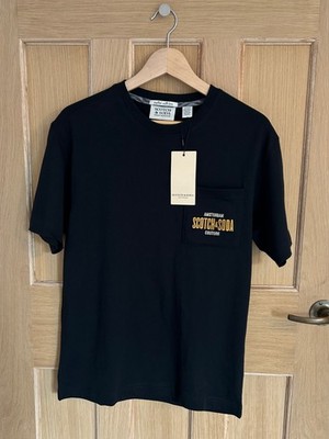 Scotch & Soda Amsterdam Cotton T-Shirt Black Small New