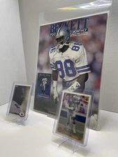 Michael Irvin Cowboys Beckett Magazine + 2 Card Fan Gift Set Display Bundle