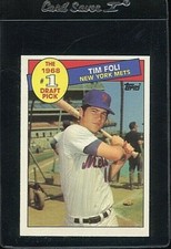 1985 TOPPS TIFFANY #1 DRAFT PICK #271 TIM FOLI NEW YORK METS 