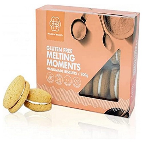 House of Biskota Gluten Free Melting Moments Sweet Vanilla Cream Biscuits 200g - Picture 8 of 24