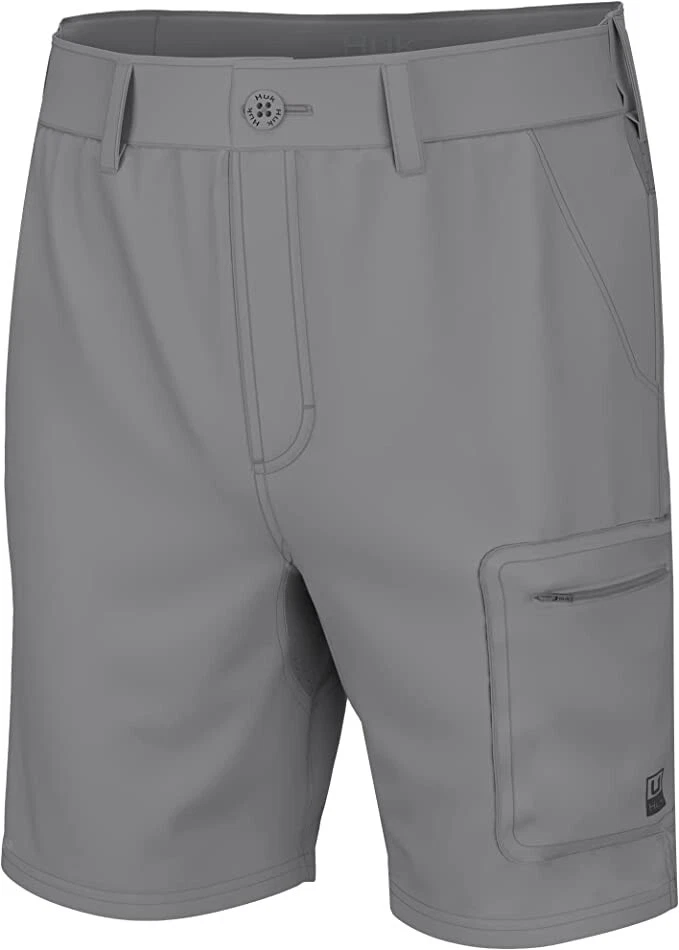 Huk Next Level 7 Shorts - Men's - Medium / Overcast Grey