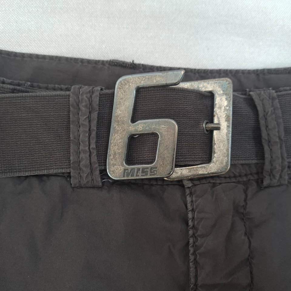 Pantalones de mezclilla Miss Sxity para mujer con cinturón talla 29 W32 L34 tiro bajo ligeros Y2K Foto 4 de 4