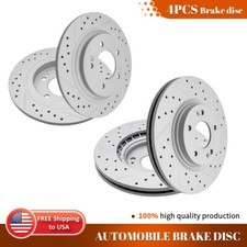 For 2020 2021 2022 Hyundai Sonata Kia K5 Front Rear Drilled Disc Brake Rotors