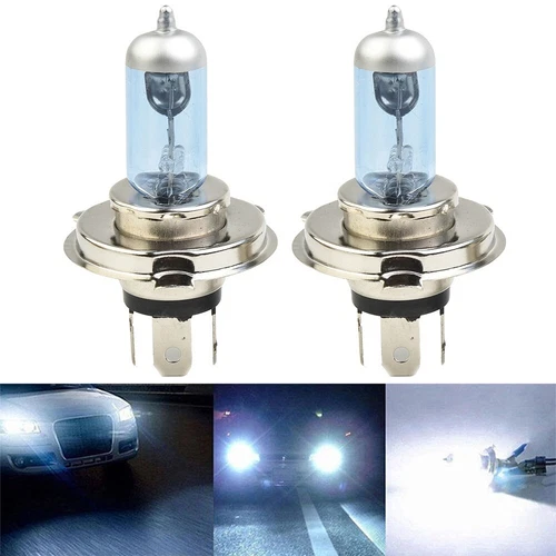 Car Blue H4 100W 6000K Xenon Gas Halogen Headlight Drive Night Light Lamp Bulb - Foto 2 di 10