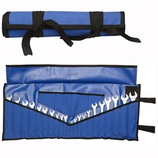 26 Pocket Wrench Roll up Pouch Bag Pocket Tool Organizer Holder W SAE & Metric