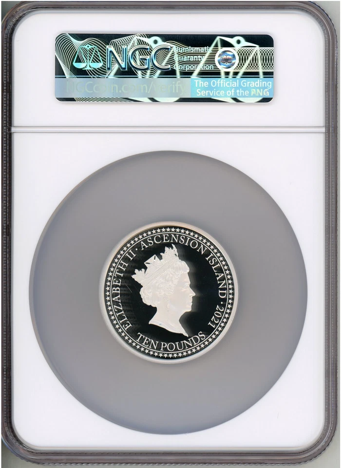 Монета 2 унции NGC PF 70 2021 Queen Victoria Bonomi Великобритания остров Вознесения БРИТАНСКАЯ 1837 - Изображение 2 из 2