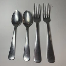 4 Amsilco Knives Spoons Stainless Steel Vintage Korea Silverware Spoon Knife