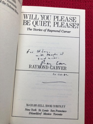 WILL YOU PLEASE BE QUIET, PLEASE? Raymond Carver SIGNED/INSCRIBED 1978 1st Pap - Foto 2 di 3