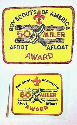 Scouts BSA 50 Miler Award Leather Patch Boy Scout Scouts BSA 50 Miler Award Leather Patch Boy Scout