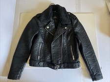 Obey Leather Bomber Jacket Size Small Women’s
