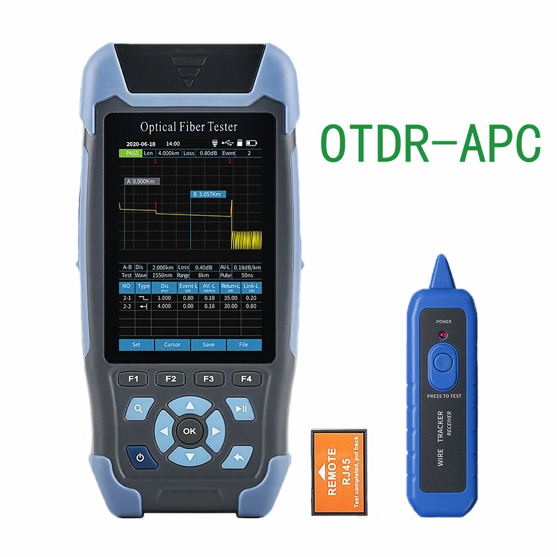 OTDR 1310/1550nm 24/22dB Built-in OPM OLS VFL RJ45 SM APC/UPC Fiber Optic Tester