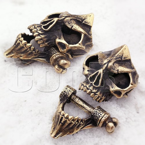 CooB EDC Buckle Shackle Lock Paracord Bracelet Bead Beads Buckles JOKER SKULL - Picture 2 of 11